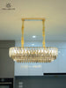 PD212 Crystal Pendant Light Clear Crystal Golden finish - MEW Lighting